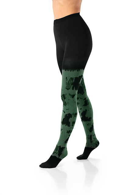 Strumpfhose Strong Green Batik Schwarz