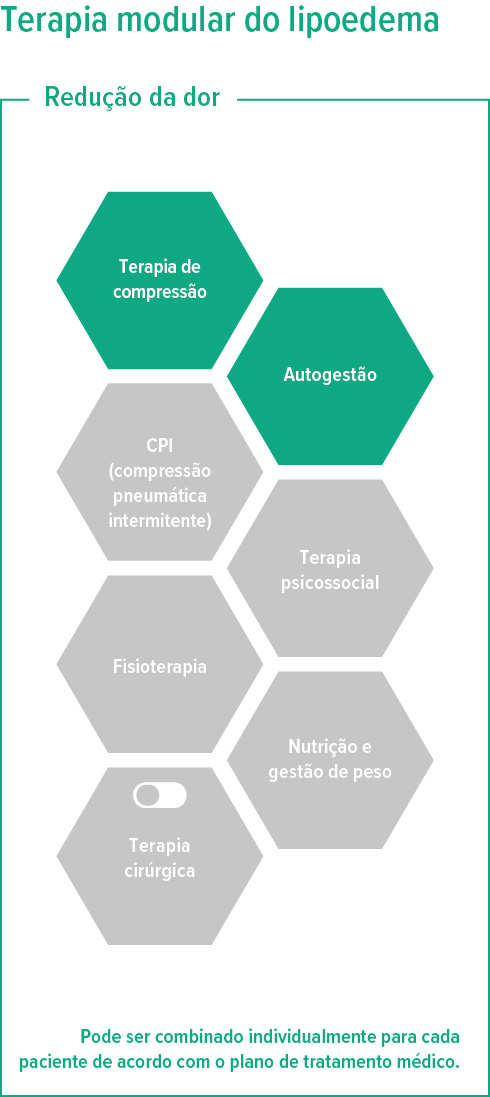 Gráfico modular de terapia de lipoedema