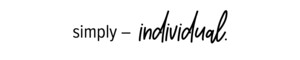 simply individual lettering "simply individual"