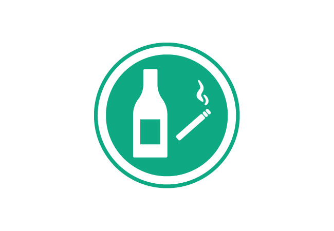 Pictogram nicotine en alcohol Pictogram nicotine en alcohol