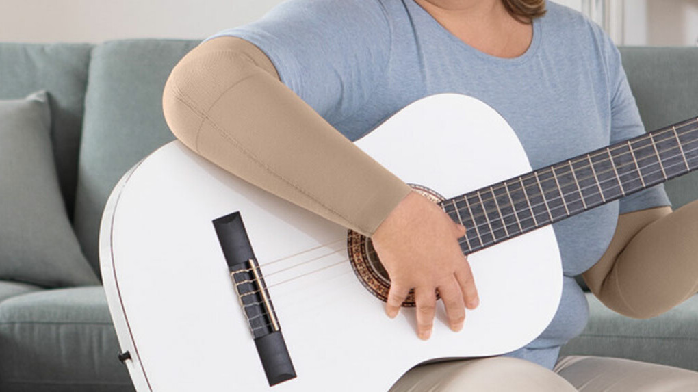 Braçadeira de compressão em malha plana