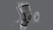 Tecknad bild som framhäver stabiliseringsskenorna och patellaringen hos JuzoFlex Genu Xtra knäbandage 