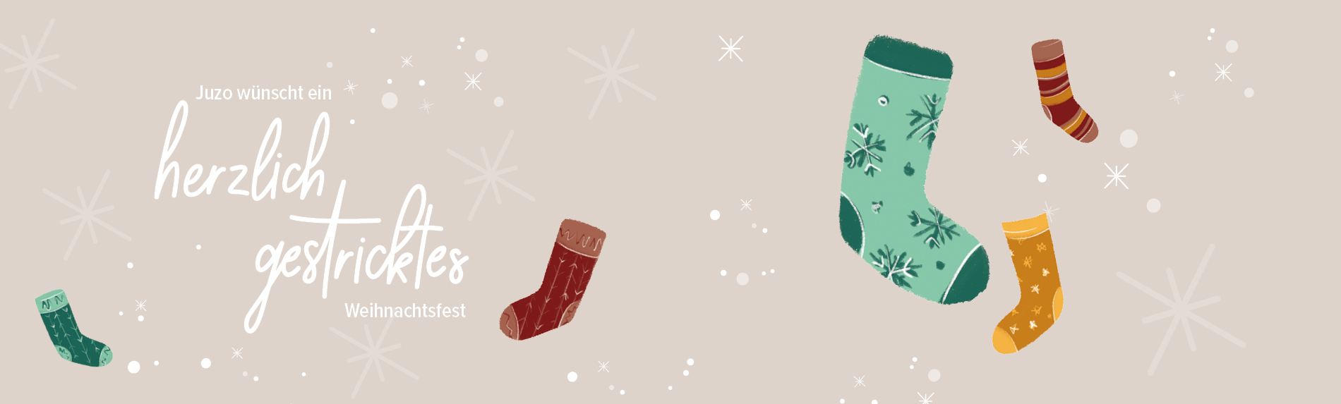 Juzo wünscht ein herzlich gestricktes Weihnachtsfest