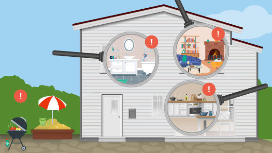 Grafik zu Gefahren im Haushalt