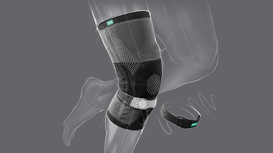 Zeichnung Stabilisierung und Rückbaubarkeit Zeichnerische Herausstellung der Rückbaubarkeit der Patella Xtec Plus Knieorthese